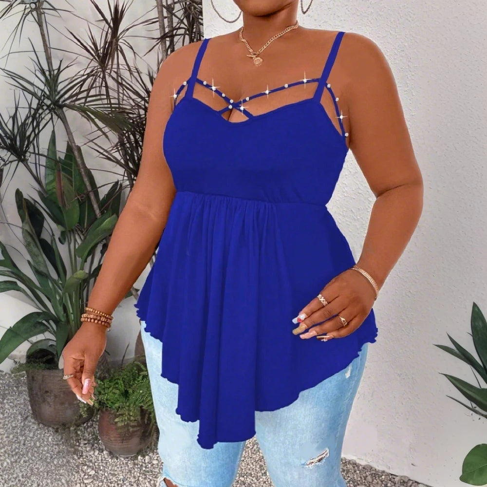 Plus Size Summer Sexy Tank Style Top