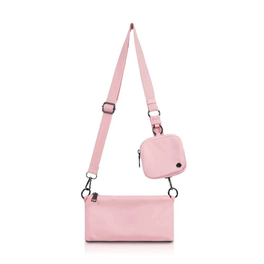 Lulu Cross-body Simple Double Portable Shoulder Bag For Daily Commuting.