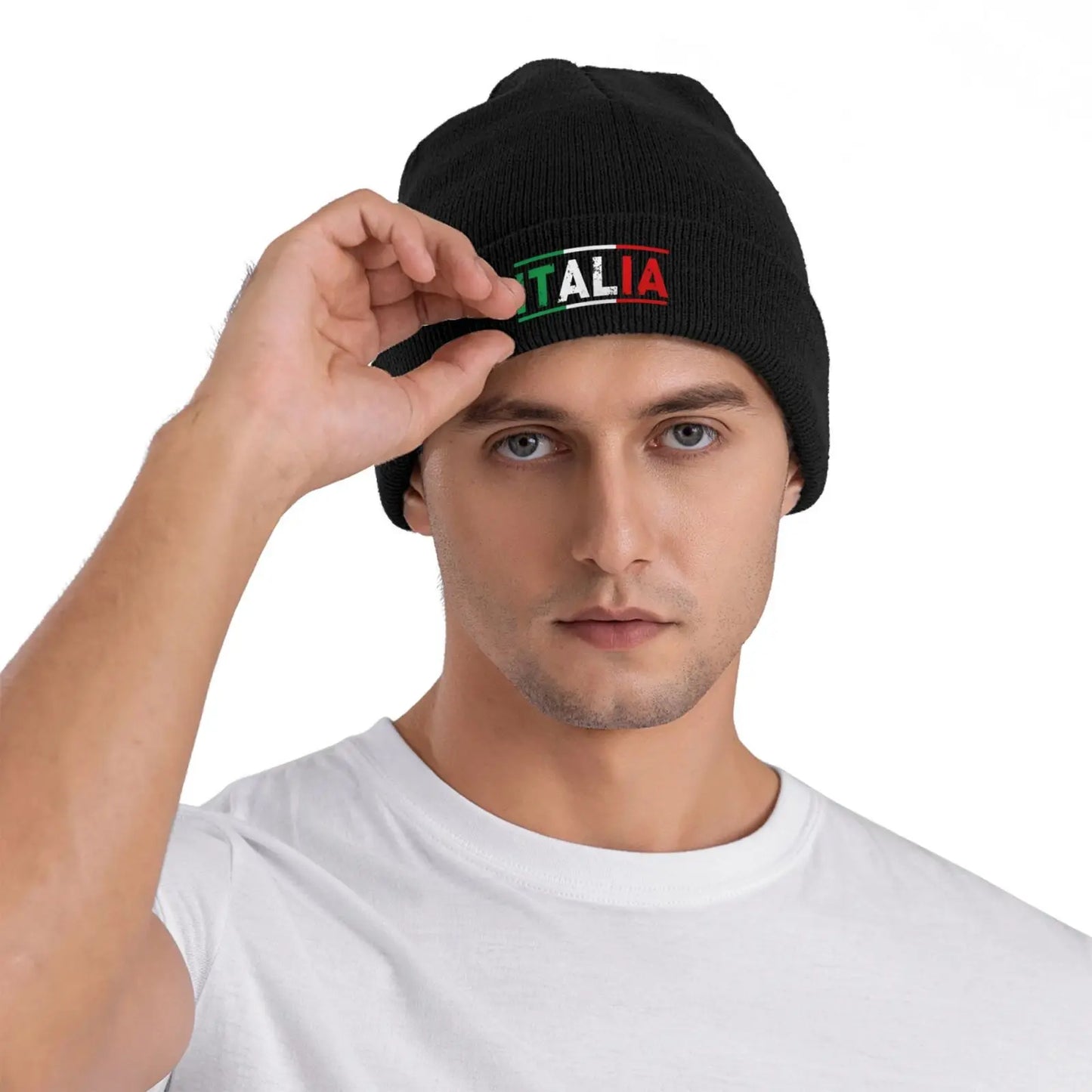 ITALIA Unisex Warm Knitted Bonnet Hat Autumn Winter Outdoor Beanies