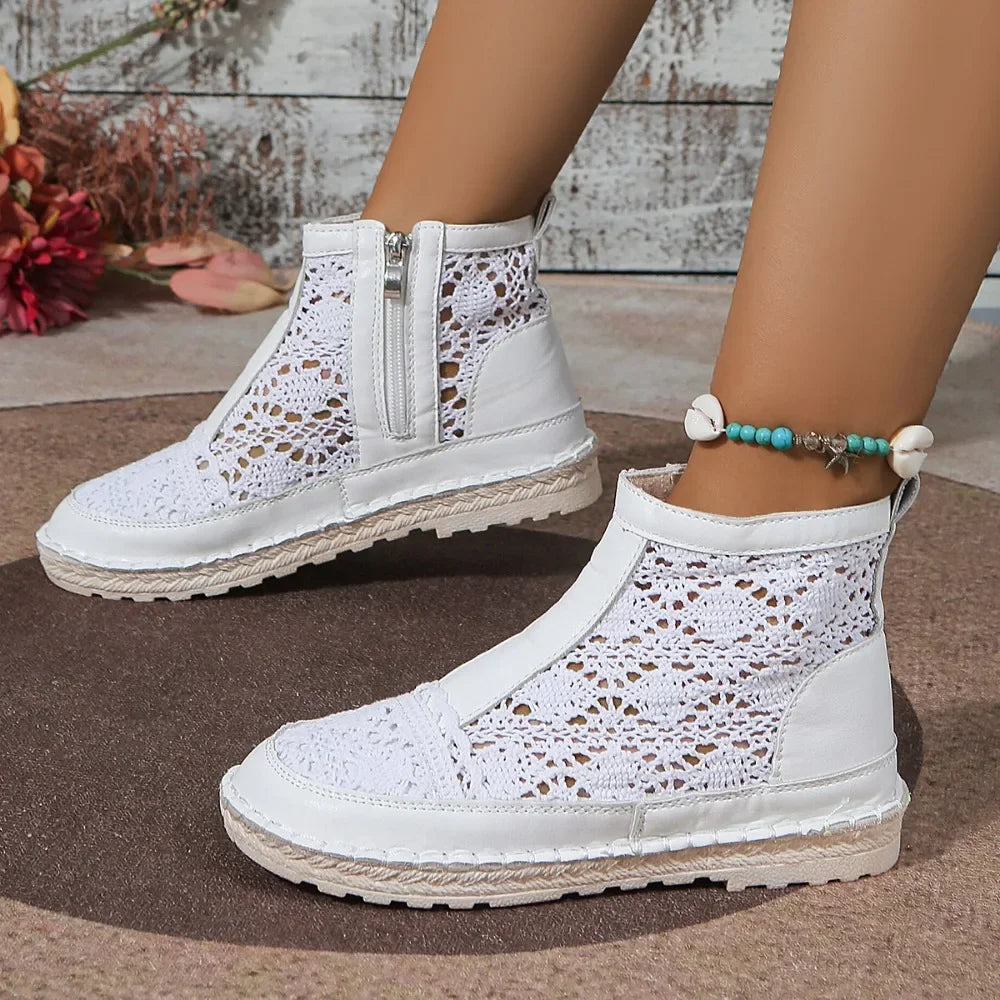 Mesh Cool Boots for Women 2025 New Summer Thin Breathable Women's Versatile Short Shoe/Boot