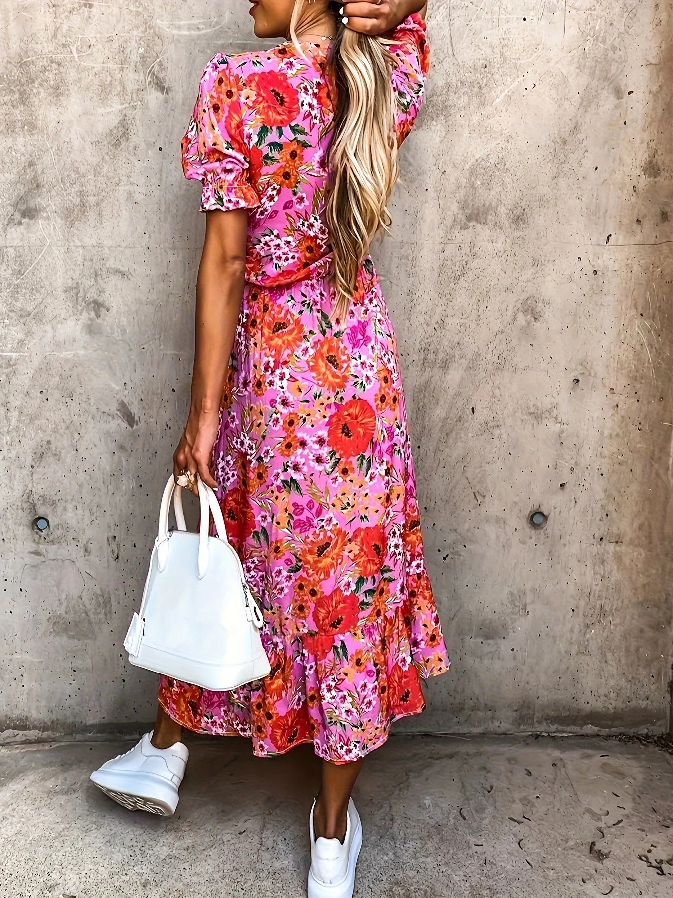 Women's Woven Dress Casual Bohemian Maxi Summer A-Line Long Dress with Pockets Full Length.