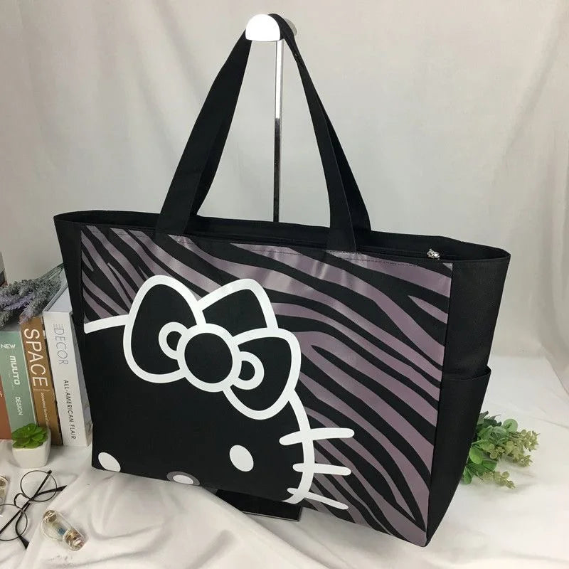 Kawaii Hello Kitty Sanrio Canvas Bag Cute Anime Large Capacity Shopping/Travel Bag