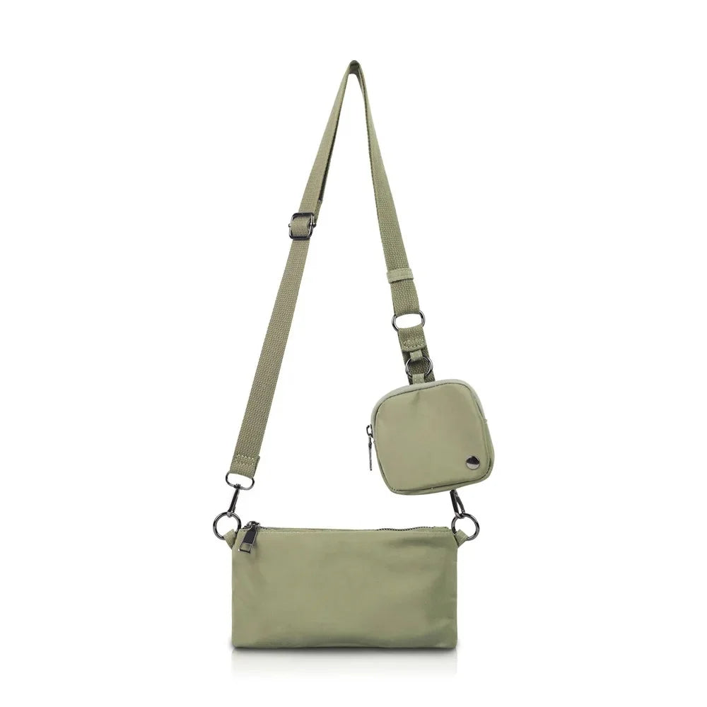 Lulu Cross-body Simple Double Portable Shoulder Bag For Daily Commuting.