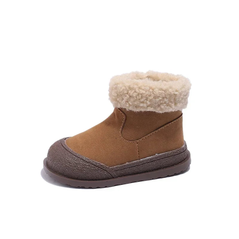 Kids Snow Boots 2024 Winter New Soft Sole Cotton Boot Girls Boots Warm Thick Cotton Shoes All Match Sneakers Ankle Boots for Boy