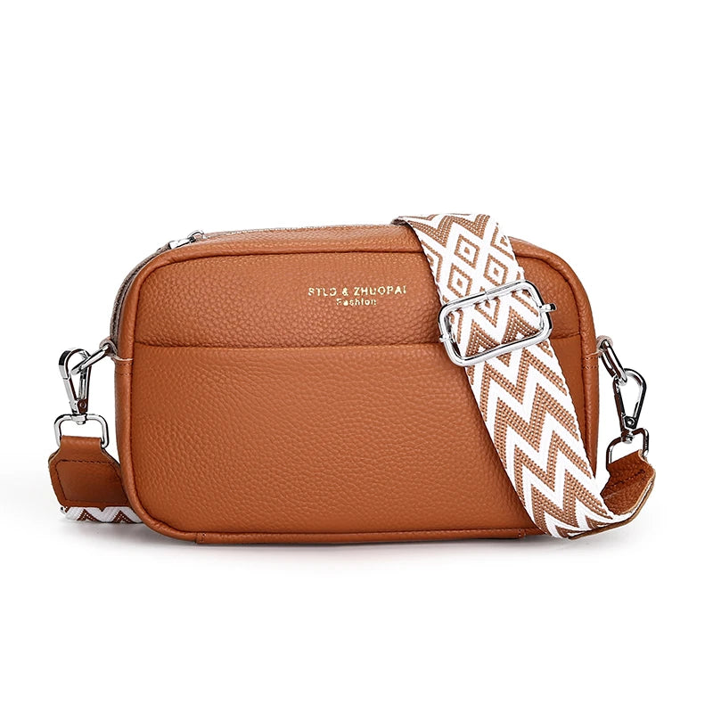 High Quality Genuine Leather Women Cross-body Shoulder Bag.