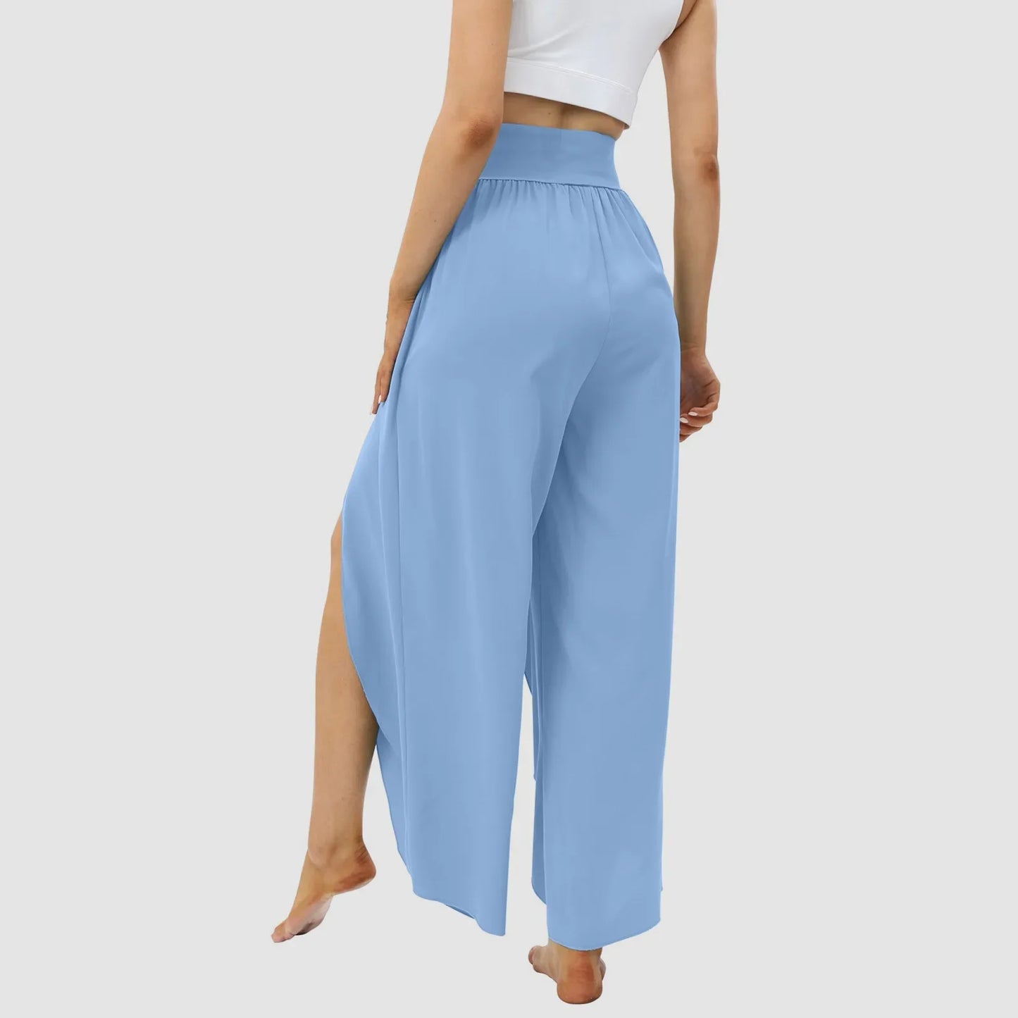 Women Wide Leg High Waist Hippie Casual Wear Boho Palazzo Pants.  S-3X