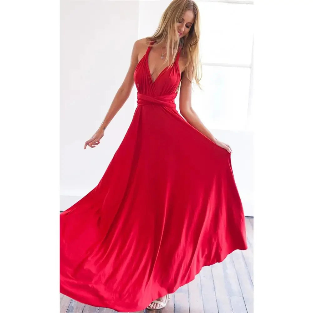 Sexy Women Multi-way Wrap Convertible Maxi Long Dress For Any Occasion.  S-XL