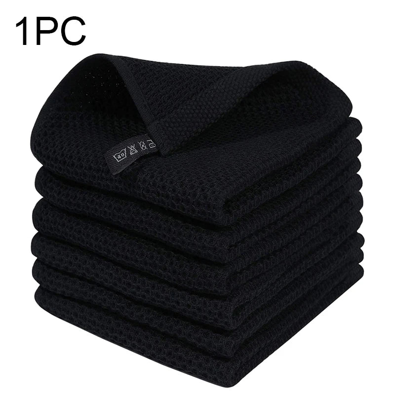 Cotton Rag Honeycomb Grid Dishcloth Towel Soft Absorbent Breathable Quick-drying Dish Cloth Hand Towels For Kitchen Cleaning
