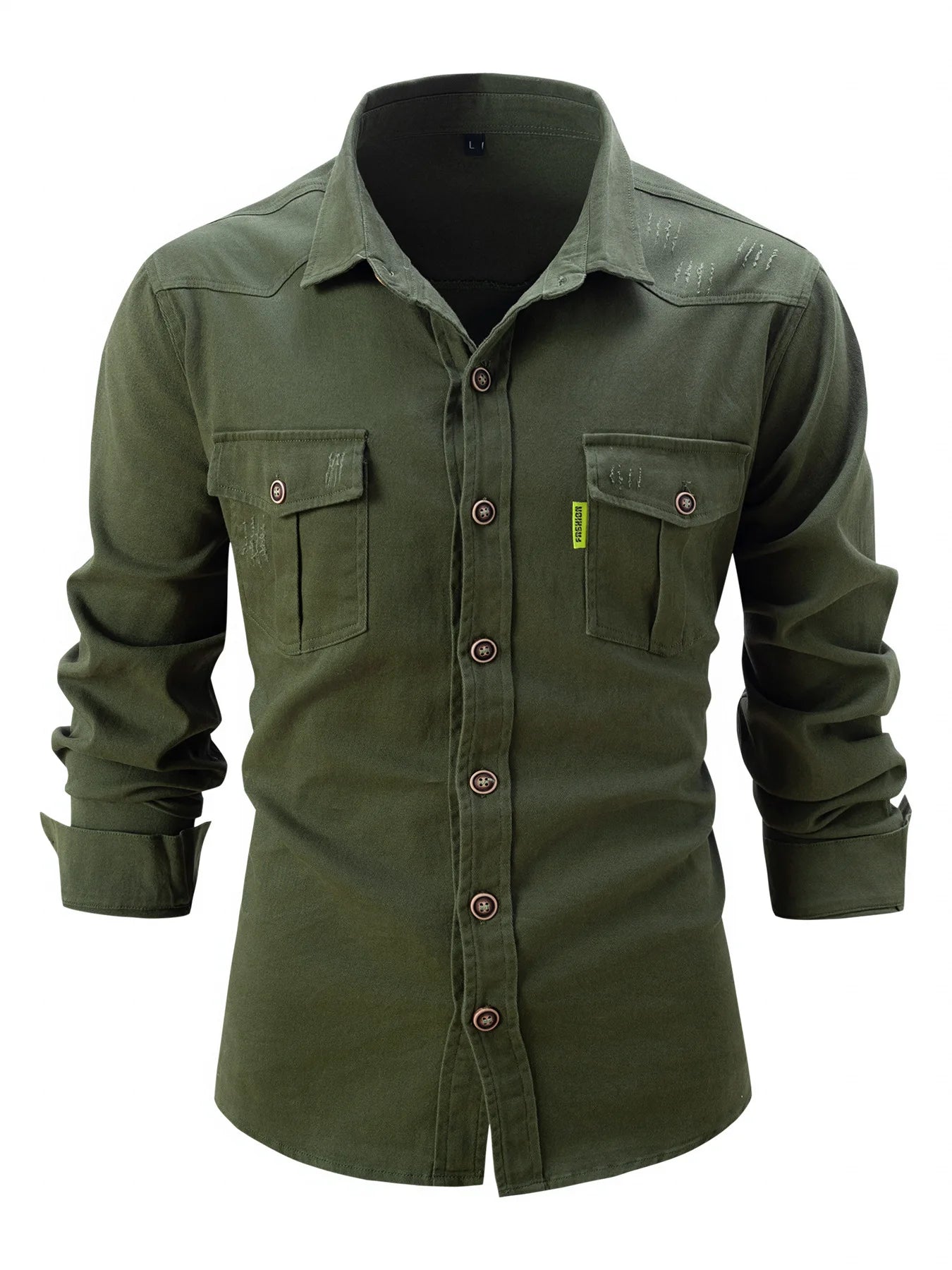 European men wash stretch cotton linen casual fashion business long sleeve Shirt.  Sz: S-3X
