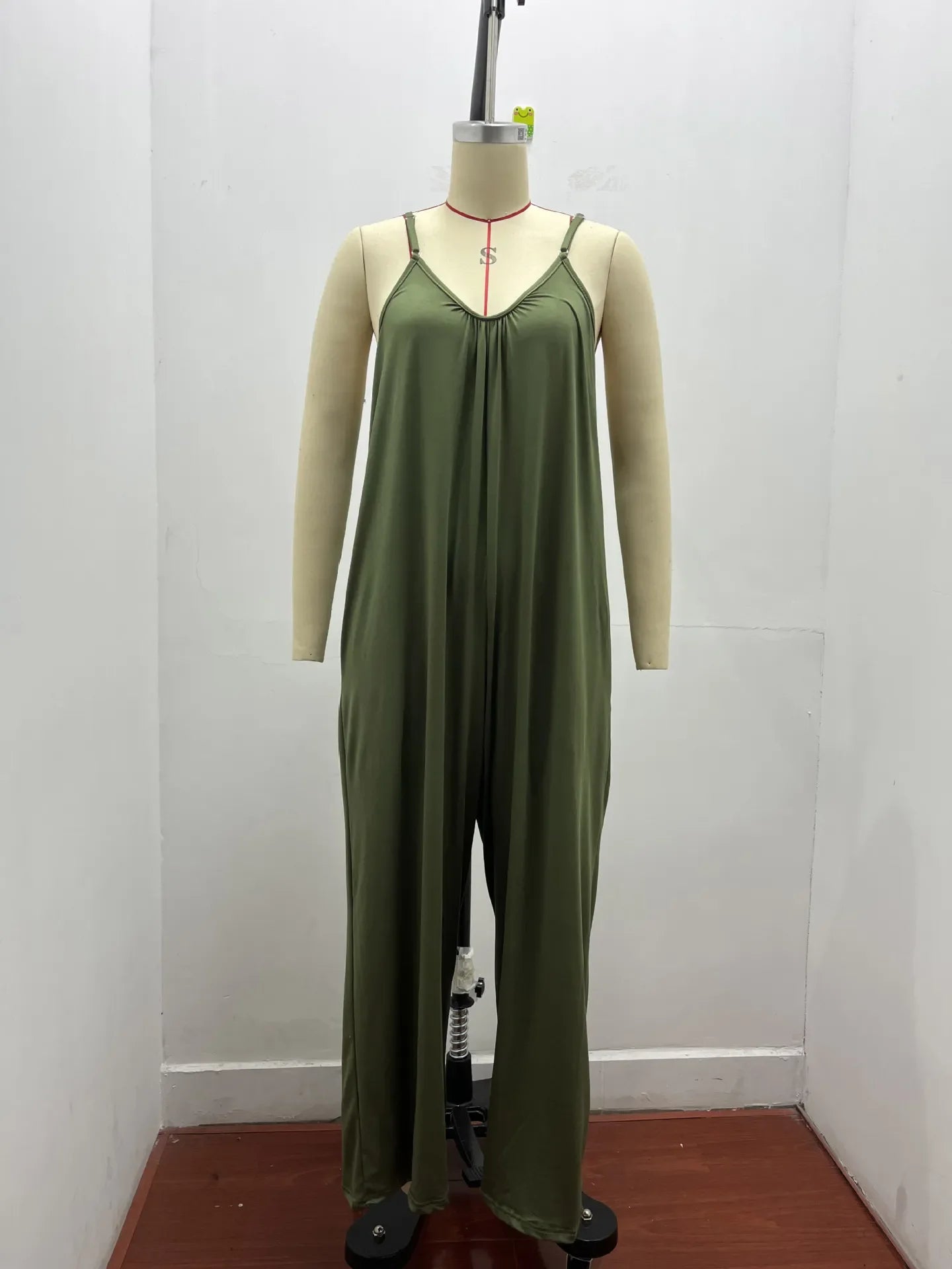 European Women's Summer New Solid Colour Pocket Casual Jumpsuit.  S-xxxL