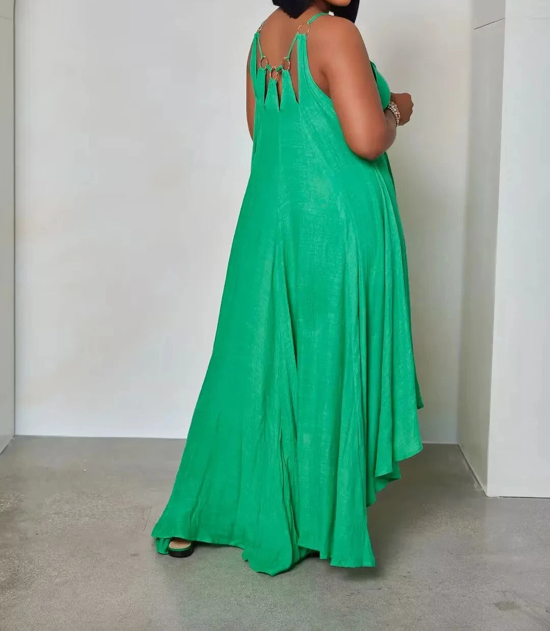 Long Dress Women Summer Loose Waist Casual Sleeveless Dress.  S-3x