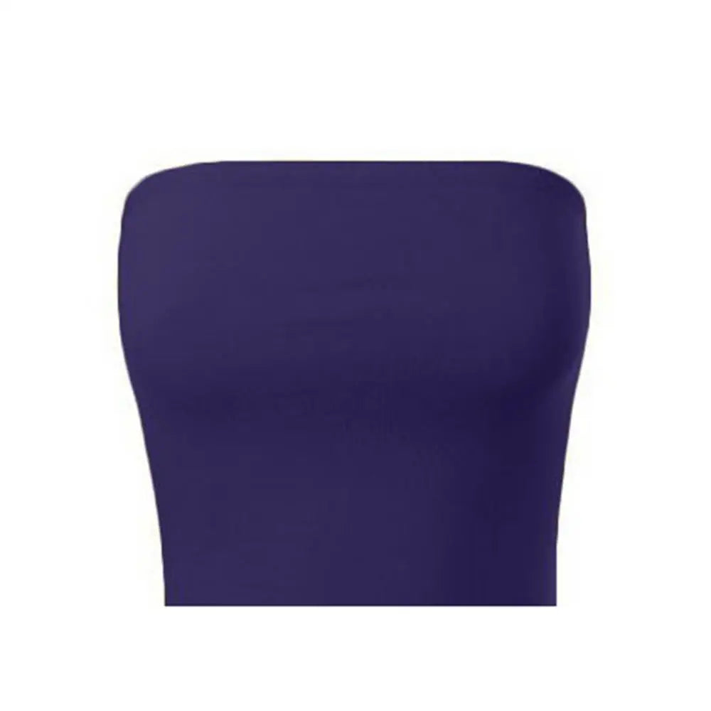 Women's Strapless Top Sexy Sleeveless Crop Top Bandeau Tube Top.  S-XL
