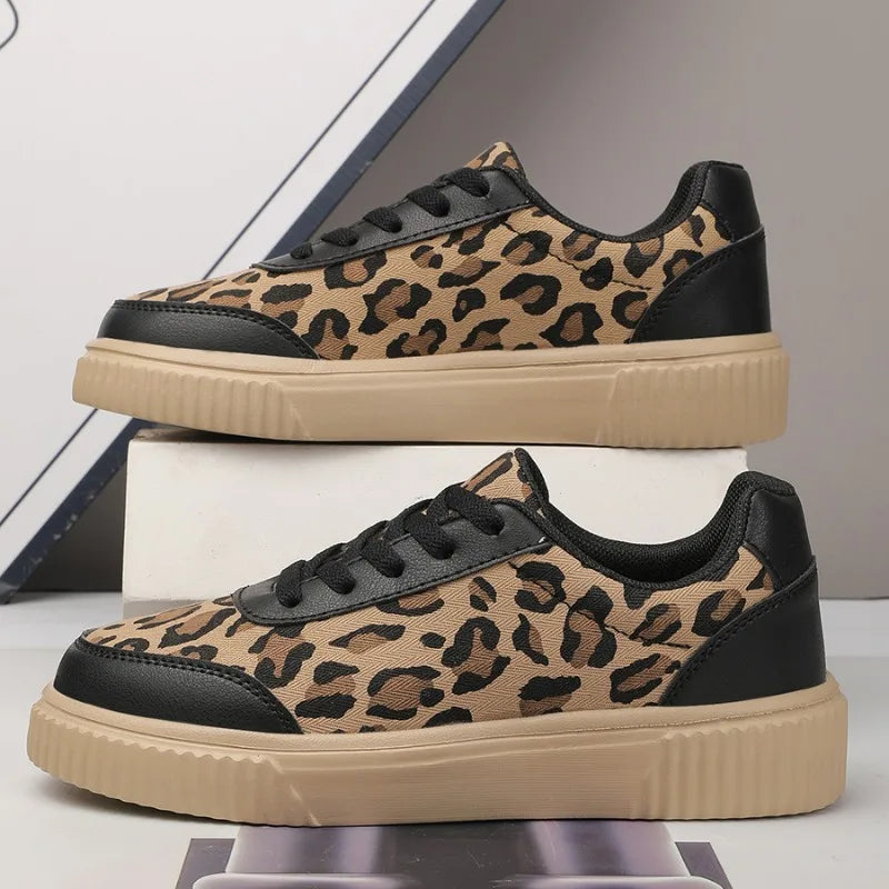 Outdoor Women Walking Shoes Shoes PU Leather Lace-Up Breathable Casual Sneaker