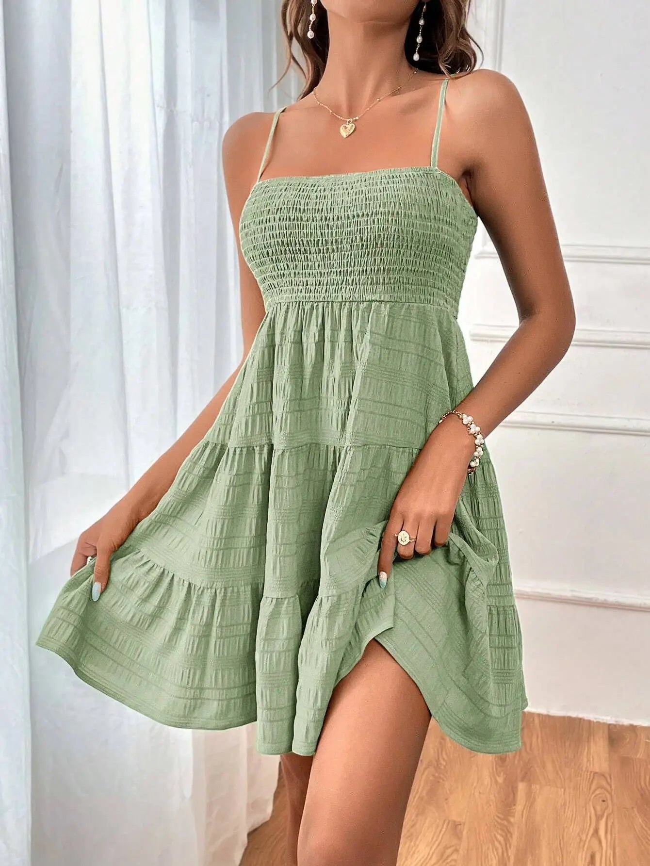 Boho Sundress Women Sexy Sleeveless Backless Swing Dress Solid Spaghetti Strap Dress.  S-2X