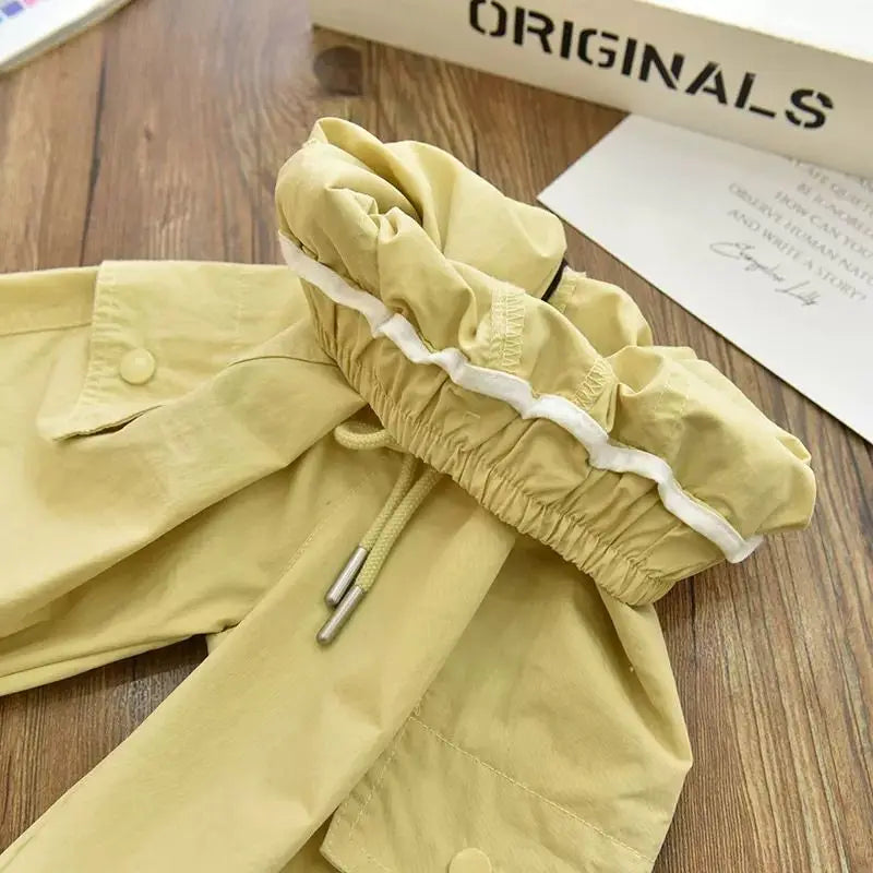 Autumn Clothes Fashionable Kids Cargo Joggers Elastic Ankle Pants Casual Trousers Light Breathable Summer Trendy Outfit