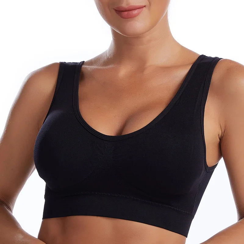 Ladies Seamless Breathable Wire Free Push-Up Bralette Comfortable And Padded For Your Comfort. Sz S-6XL