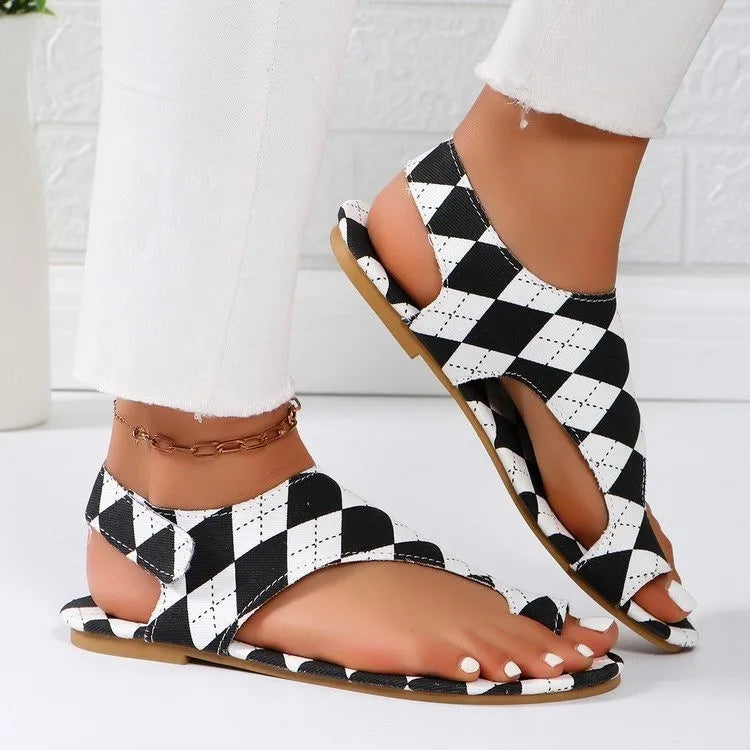 New Summer Flat Sandals Sling Back Casual Fashion Shoes