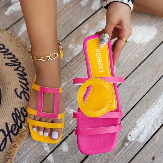 Women Flat Non-slip Casual Fashion Slides.