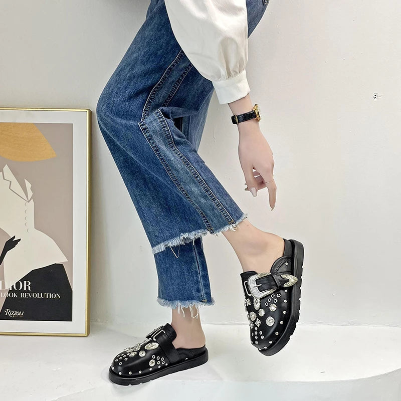 Fashion Trim Leather Comfortable Cushioned Casual Shoes