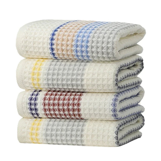 70x140cm/35x75cm Soft cotton waffle towel Thickened adult strong suction cellular towel bath towel fluffy close skin grid gauze