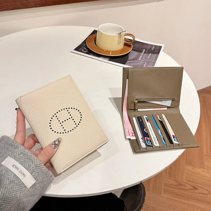 2025 Luxury-Style, Small-Sized Passport Holder, Women's Travel Card Bag, Integrated Wallet, Portable Document Storage Bag