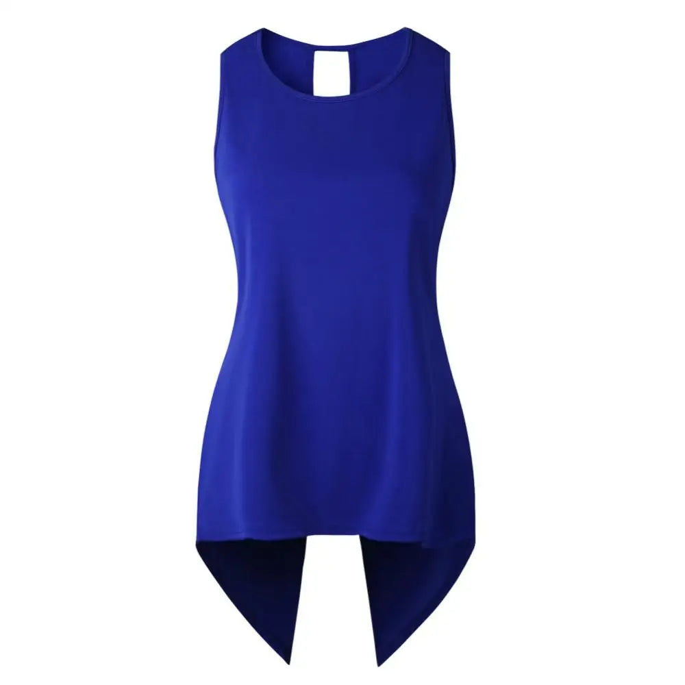 New Women Summer Fashion Solid Colour Cross Tank Top.  S-3X