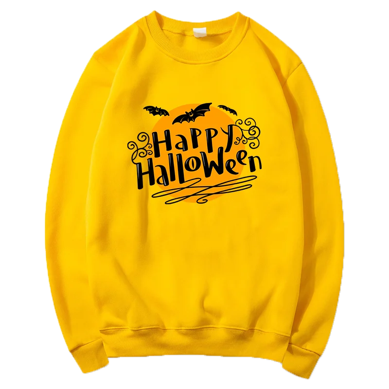 Fashion Halloween Pattern Print Crew Cute Long Sleeve Sweatshirt.  S-5X