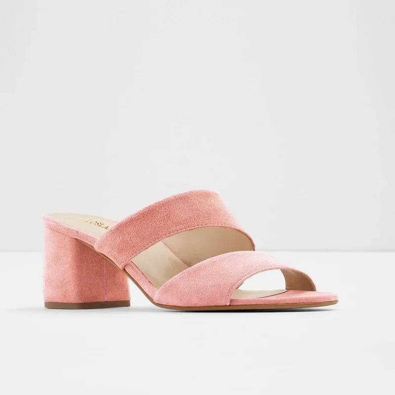 Summer Women's Fashion Sexy Open Toe Thick Heel Sandals Wedding Party Shoe
