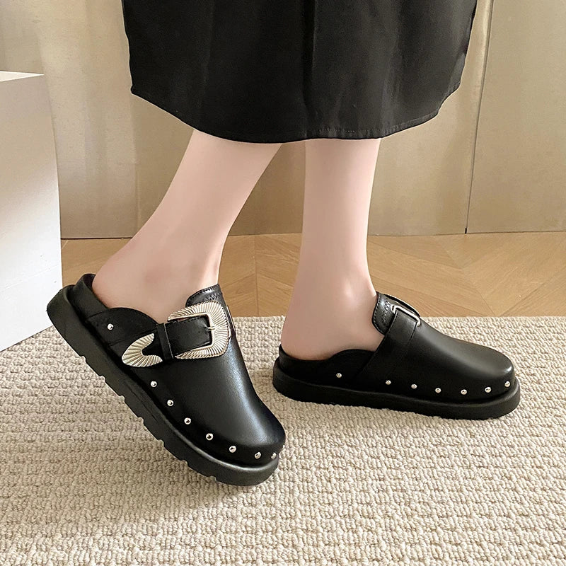 Fashion Trim Leather Comfortable Cushioned Casual Shoes