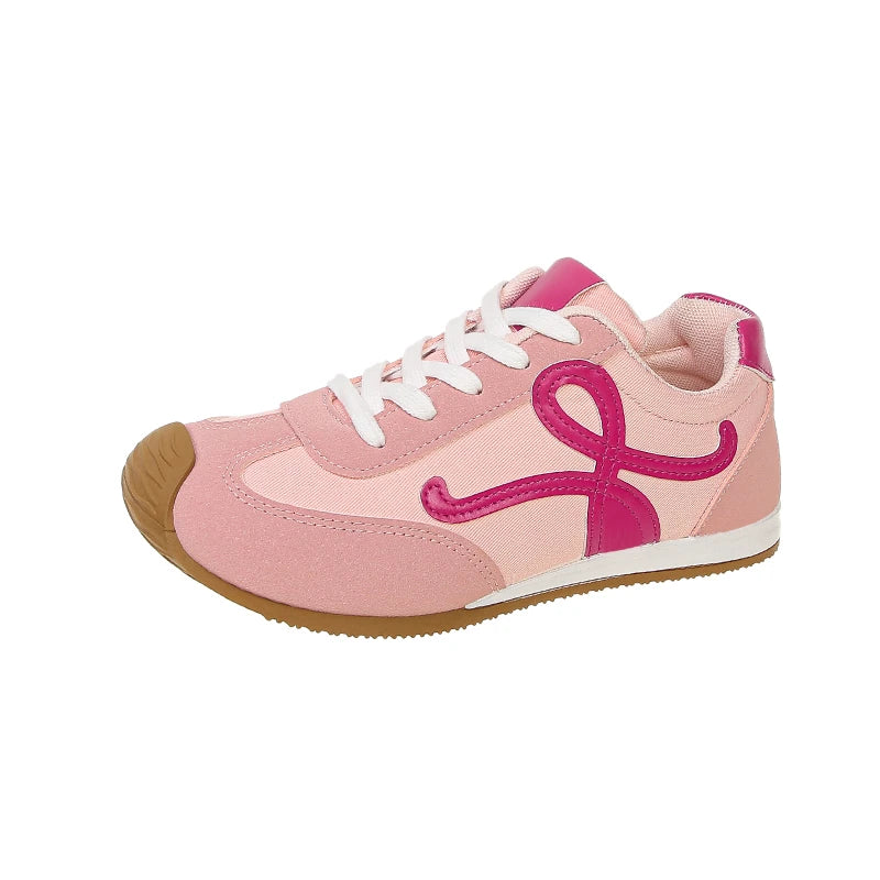 Sneaker Shoe For Women Genuine Leather Flat Lace-up