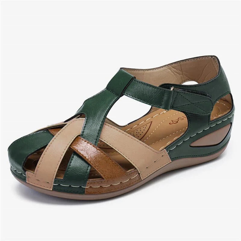 Summer Shoe/Sandal Wedge Partially Open Toe Comfortable Sandal.