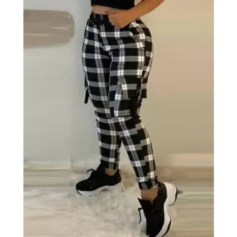 Ladies Fashion Cargo Pants Slim Fit Comfortable And Casual