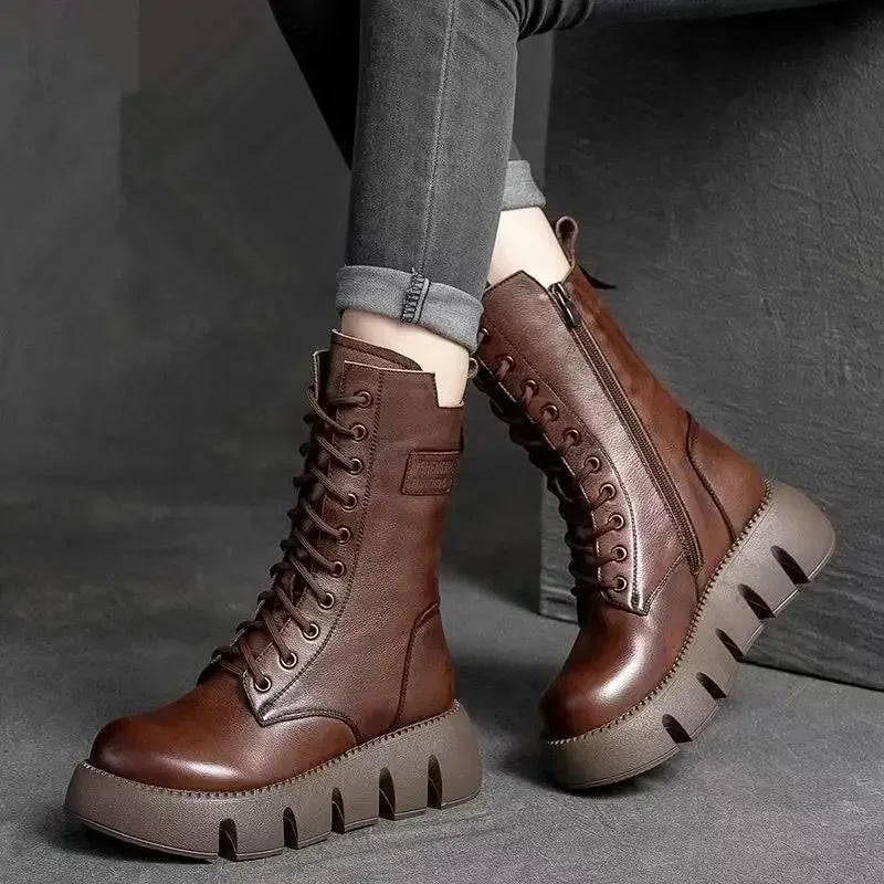 Plush warm thick sole boots  New Fashion Women's Warm Platform Waterproof Boot.