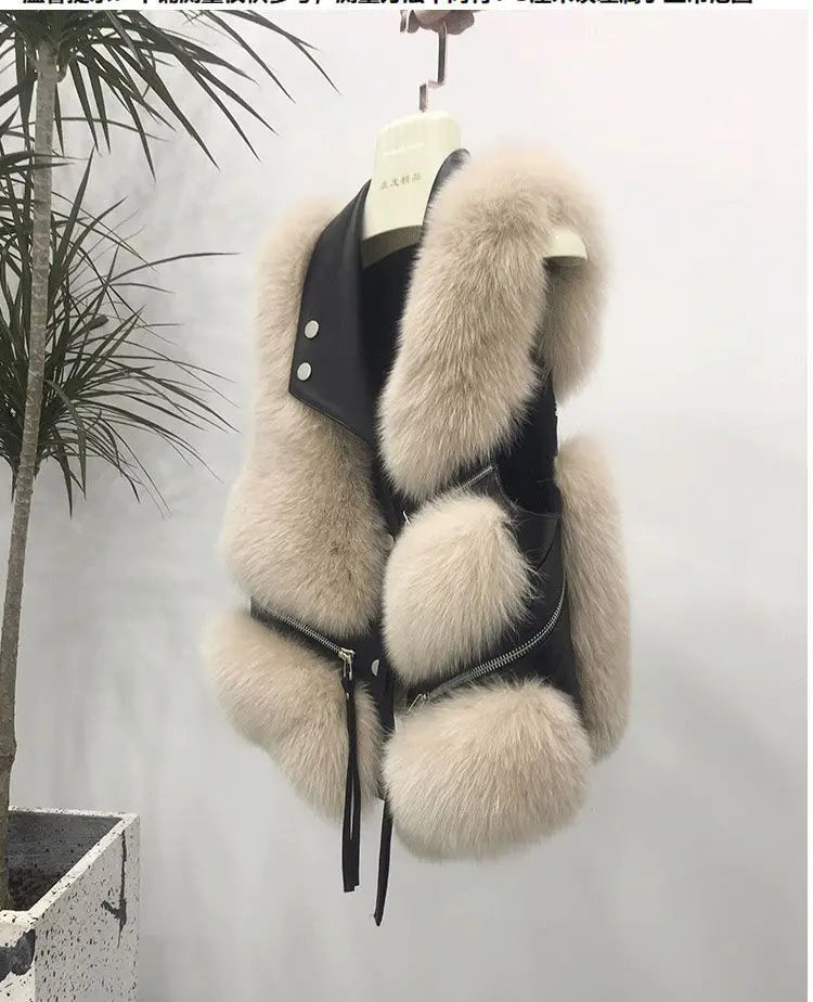 Women's Vest Short Autumn Winter Patchwork Slim Fashion Versatile Vest.  S-XL