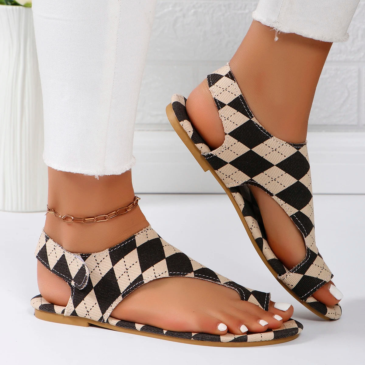 New Summer Flat Sandals Sling Back Casual Fashion Shoes