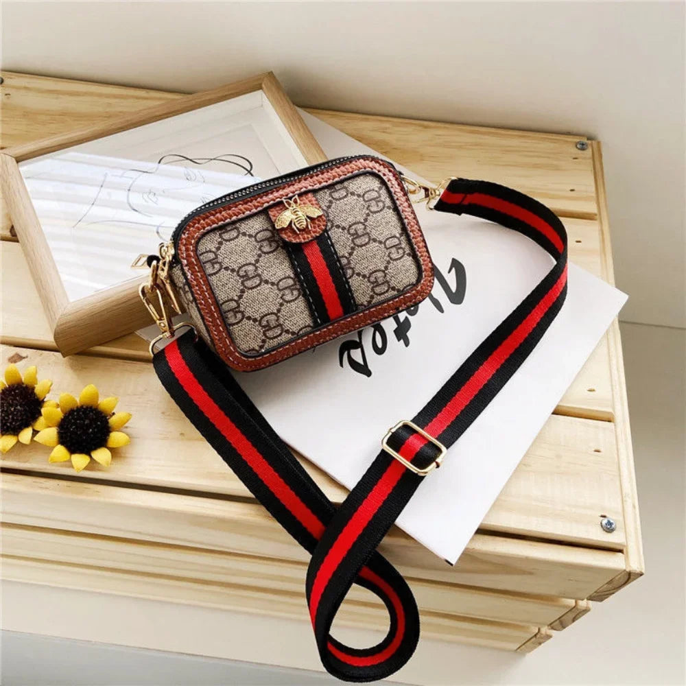 New Fashion Cute Mini Children's Waterproof PU Shoulder Cross-body Bag