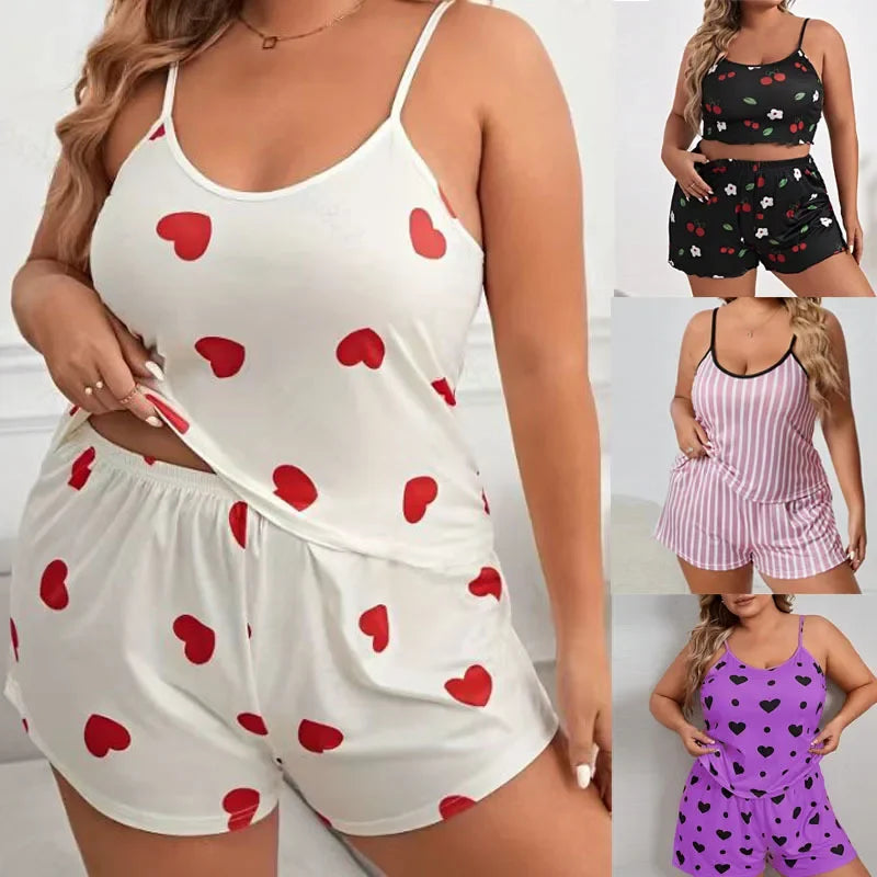 Summer European Style Plus Size Women's Sleepwear/Loungewear