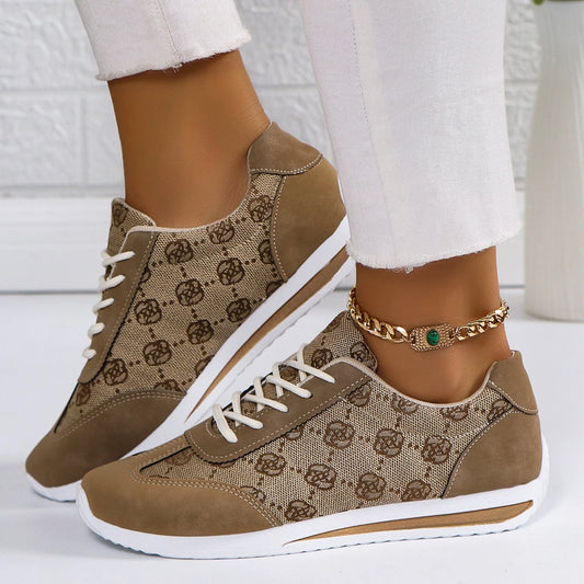 Women Sneakers Spring Autumn Fashion Outdoor Versatile Women Casual Comfortable Lace Up Walking Shoe