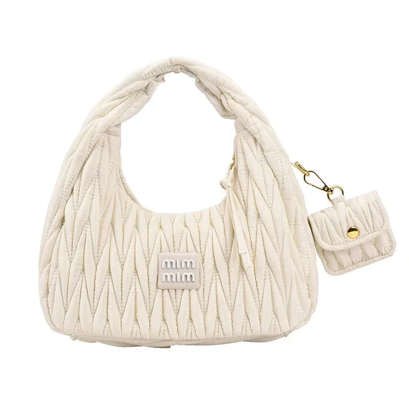 Luxury Designer Handbag  Fashion Cloud Bag Retro Pleated Dumpling Style