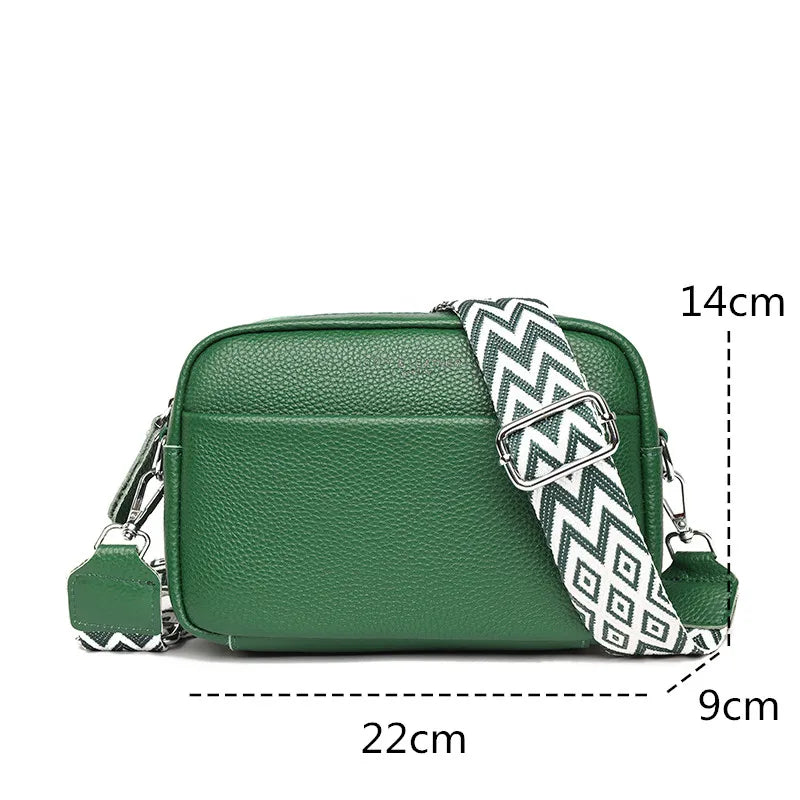 High Quality Genuine Leather Women Cross-body Shoulder Bag.