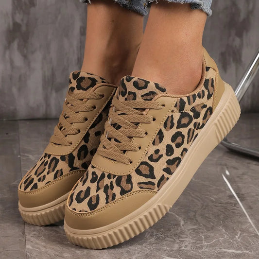 Outdoor Women Walking Shoes Shoes PU Leather Lace-Up Breathable Casual Sneaker