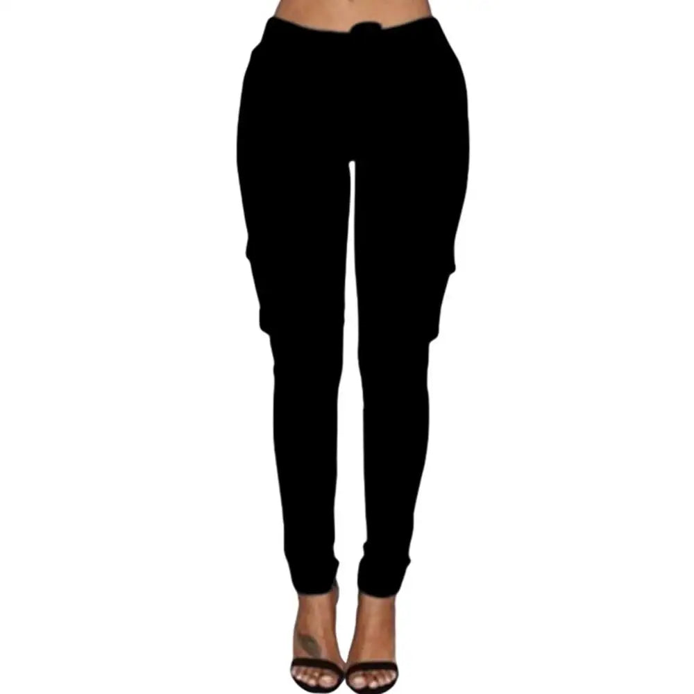 Women Casual Pants Solid Slim Multi-Pocket Comfortable Pants.  S-4X