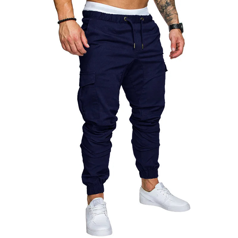 New Men's Woven Quick Dry Fabric Casual Pants Street-wear Multi-pocket Casual Pants.  S-5X