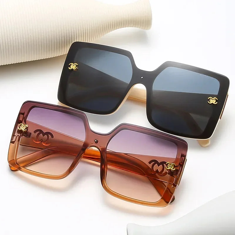 Luxury Women's brand Oversized Designer Sunglasses UV400 .
