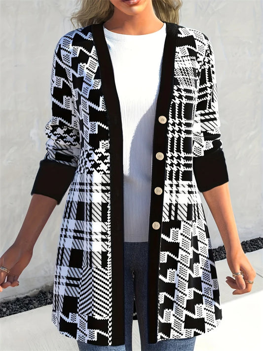 Plus-size spring and summer new women's casual fashion cardigan long-sleeved plus-size