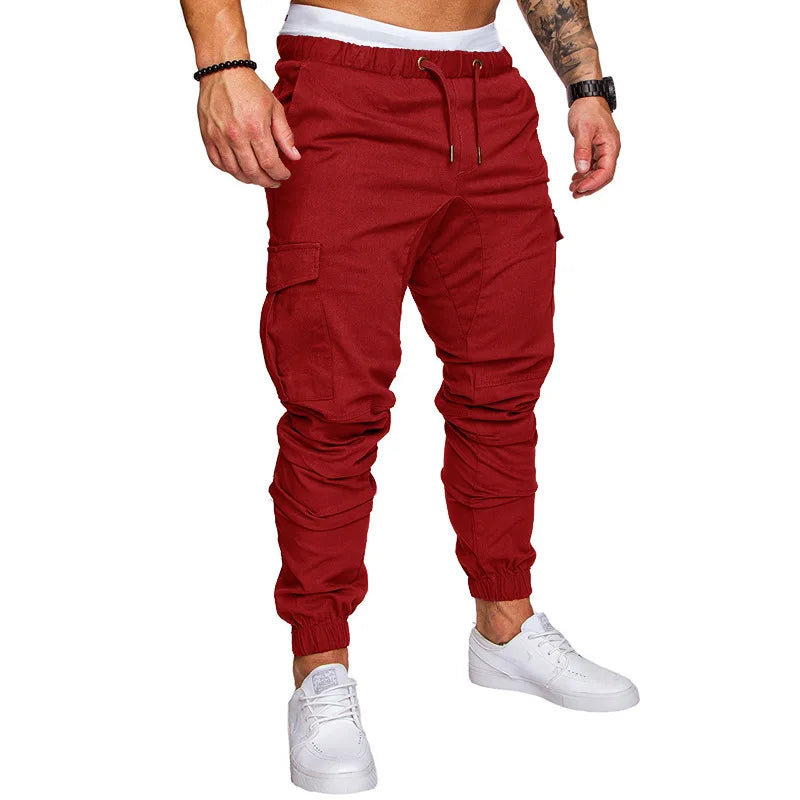New Men's Woven Quick Dry Fabric Casual Pants Street-wear Multi-pocket Casual Pants.  S-5X