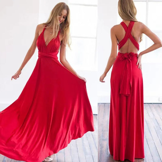 Sexy Women Multi-way Wrap Convertible Maxi Long Dress For Any Occasion.  S-XL