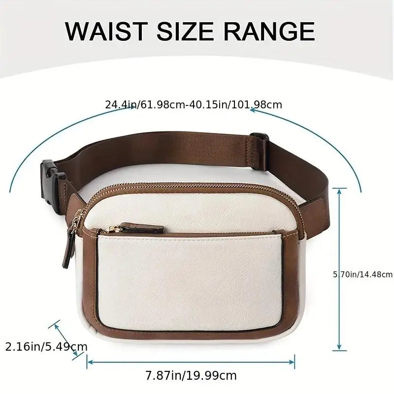 Ladies  Leather Waist Pack Cross body/Chest Bag Water-Proof Belt Bag