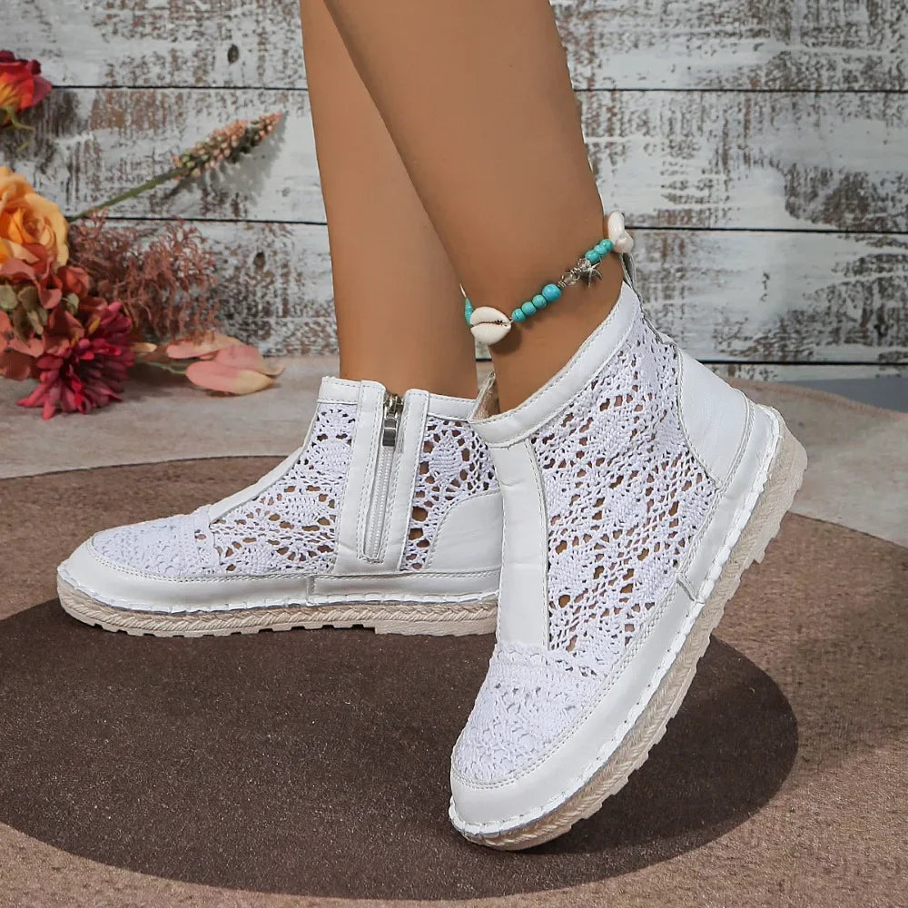 Mesh Cool Boots for Women 2025 New Summer Thin Breathable Women's Versatile Short Shoe/Boot