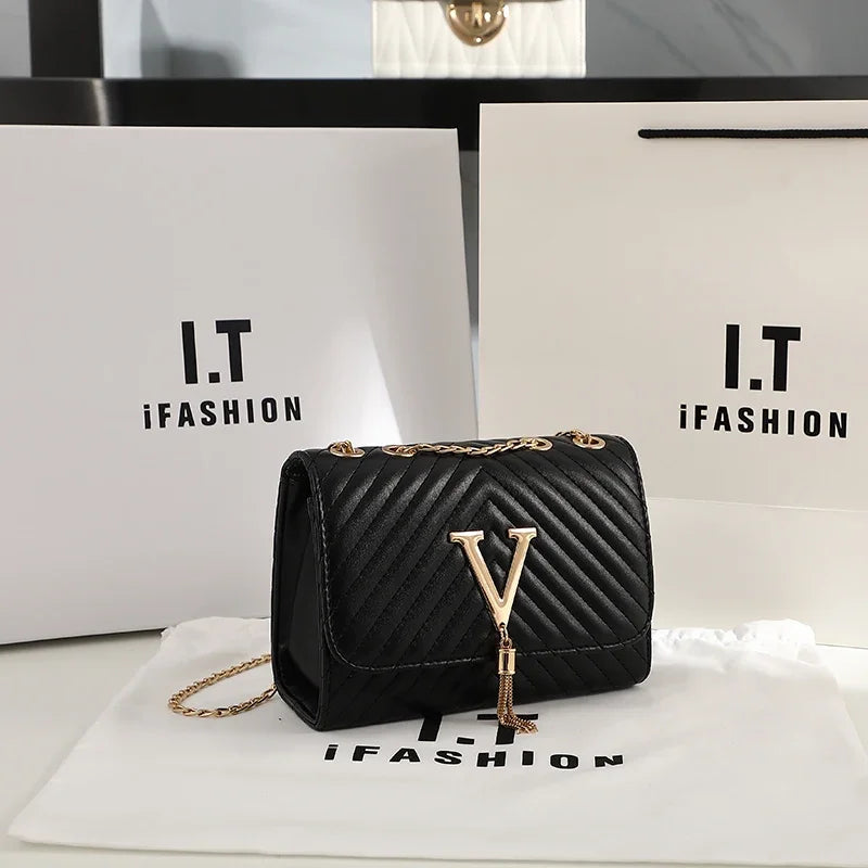 Thread Luxury Handbag Shoulder Bags Brand Sequined Tassel Clutch Small Bag and Purse /Cross-body Bag